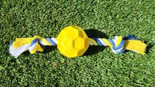 Load image into Gallery viewer, Rubber Ball Chew Toy with Tug Rope
